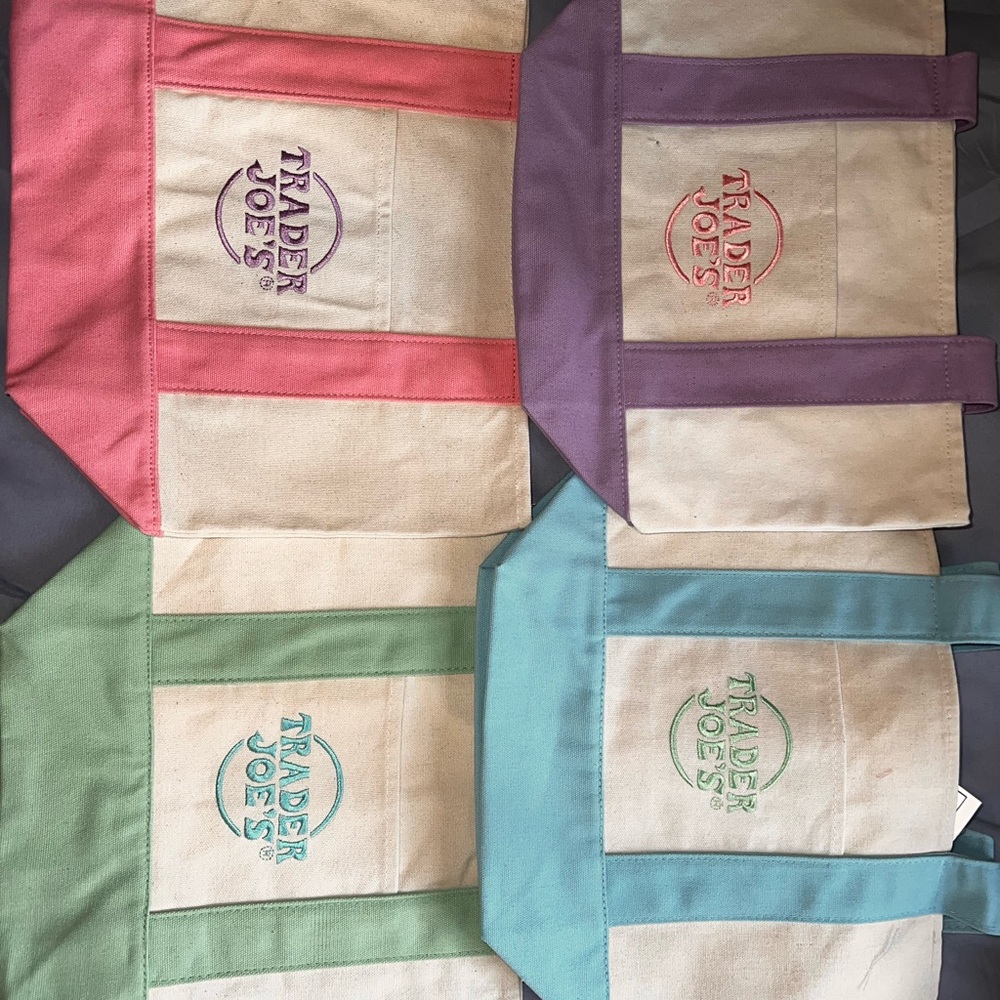 Trader Joe's Canvas Tote Bag Set